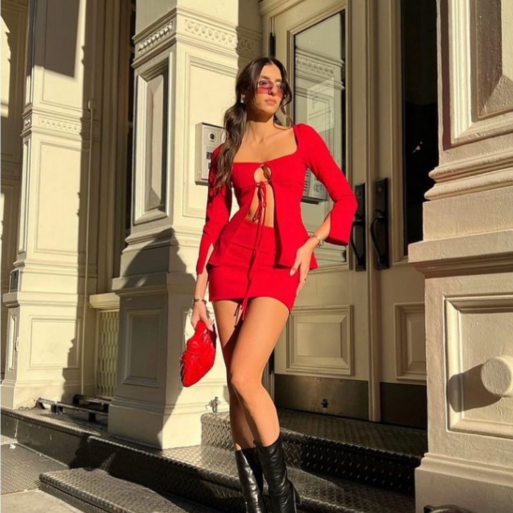 Arcina Ori Selena Tie Top Red XS